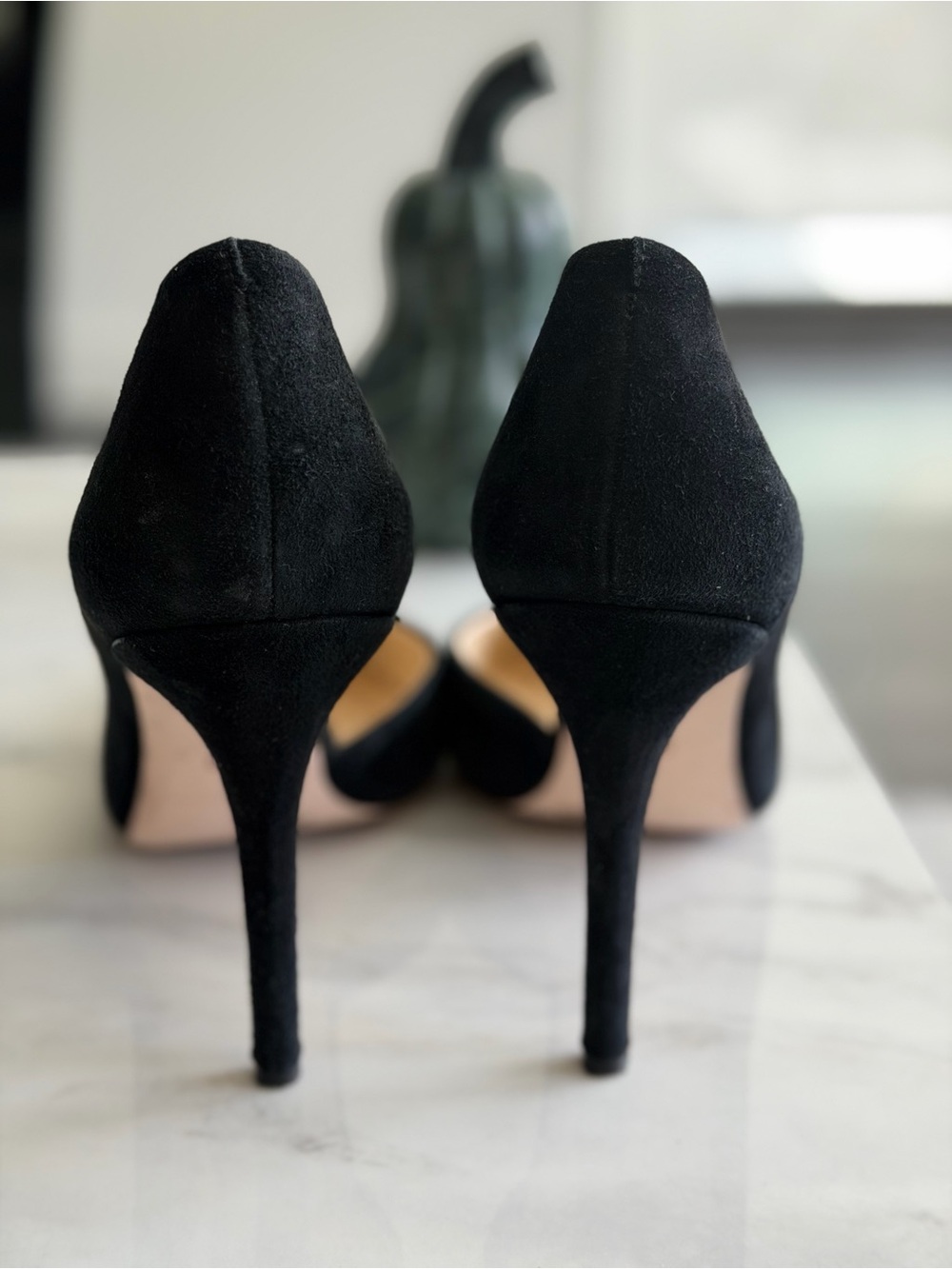 Jessica Simpson Black Suede Pointed-Toe Stiletto Pumps - Picture 3 of 4